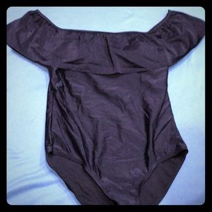 Off Shoulder Black Swimsuit 🌞